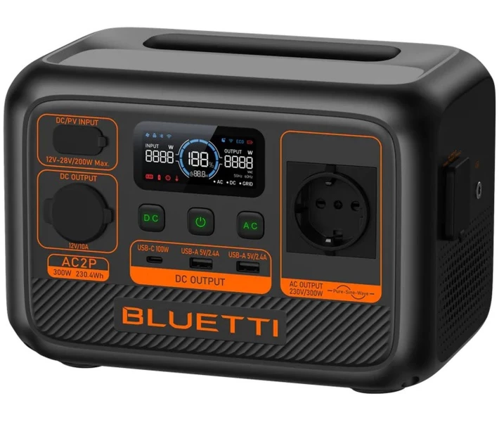 Фото - зарядную станцию Зарядная станция Bluetti AC2P / 300 Вт / 230.4 Вт⋅ч / LiFePO4
