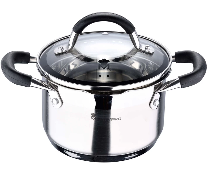 Фото - кастрюлю и казан Кастрюля с крышкой MasterPro Foodies collection, 1,8 л (BGMP-1504-BK)