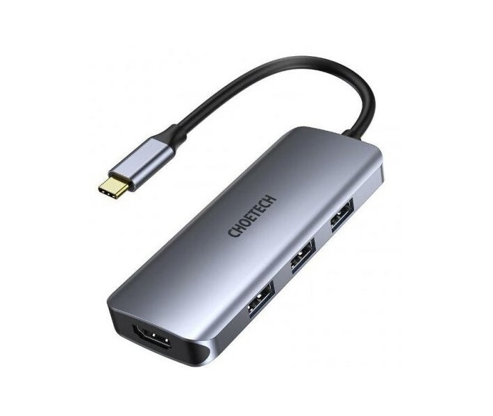 Фото - кардридер Док-станция Choetech USB Type-C 7-в-1 (HUB-M19-GY)
