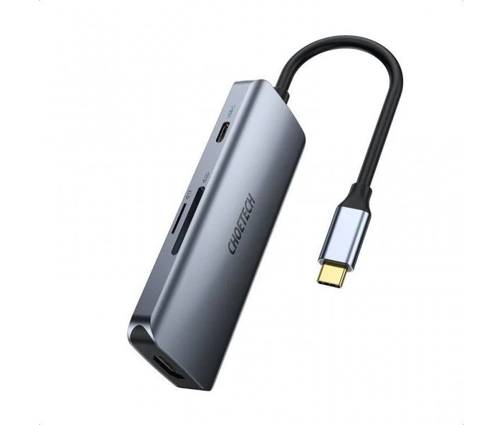 Фото - кардридер Док-станция Choetech USB Type-C 7-в-1 (HUB-M19-GY)