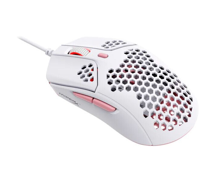 Фото - мышку для ноутбука Мышь игровая HyperX Pulsefire Haste White/Pink (4P5E4AA)