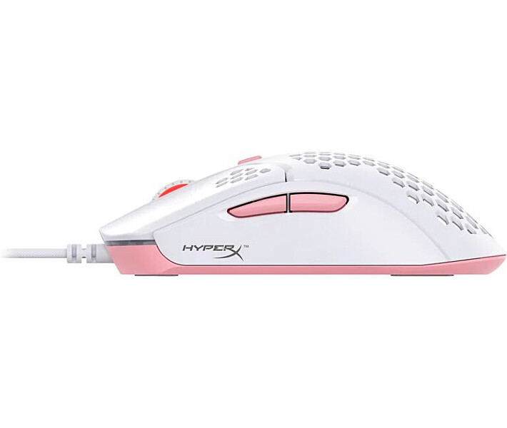 Фото - мышку для ноутбука Мышь игровая HyperX Pulsefire Haste White/Pink (4P5E4AA)