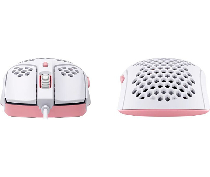 Фото - мышку для ноутбука Мышь игровая HyperX Pulsefire Haste White/Pink (4P5E4AA)