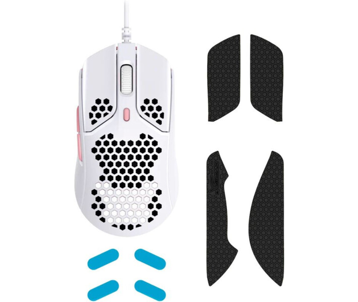 Фото - мышку для ноутбука Мышь игровая HyperX Pulsefire Haste White/Pink (4P5E4AA)