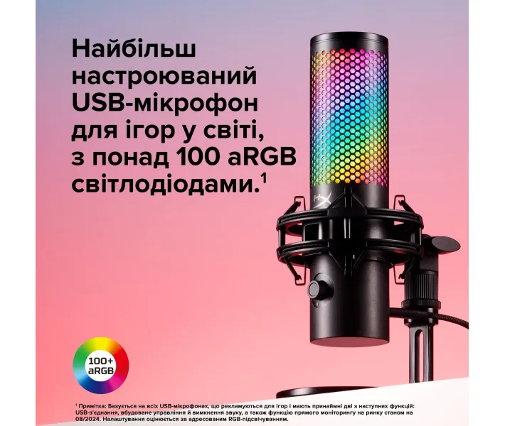 Игровой USB-микрофон HyperX QuadCast 2 S (9A273AA) купить в АЛЛО