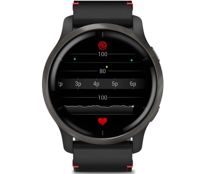 Фото - смарт-часы Смарт-часы Garmin Venu 2 Black with leather belt (010-02430-21)