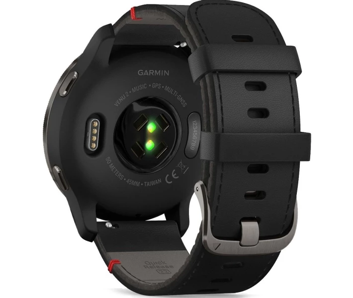 Фото - смарт-часы Смарт-часы Garmin Venu 2 Black with leather belt (010-02430-21)