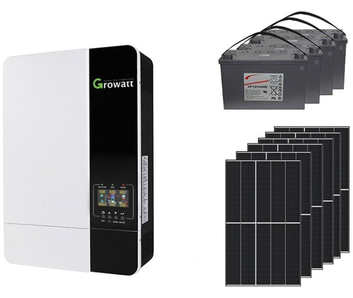 Фото - инвертор Комплект резервного питания Growatt, инвертор 5000W (SPF5000ESK1)