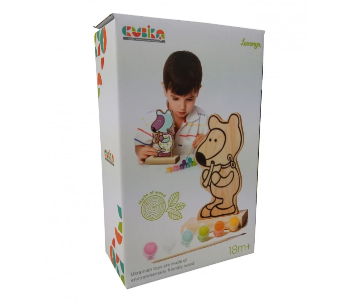 Фото - настольную игру Игра-раскраска Cubika Мишка (с красками) 13852