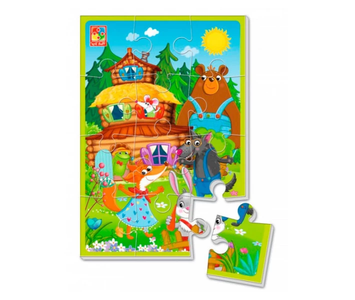 Фото - пазл Мягкие пазлы Vladi Toys Теремок 12 элементов (VT1103-68)