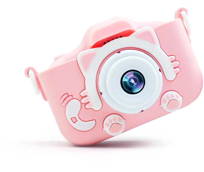 Фото -  Детский цифровой фотоаппарат Smart Kids Kitty с 2" экраном в силиконовом чехле "Кошечка" с встроенными играми Розовый