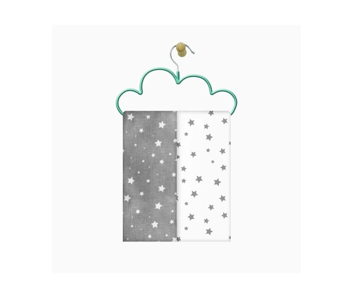 Фото - пеленку для малышей Набор пеленок бязь STARFALLS GREY WHITE