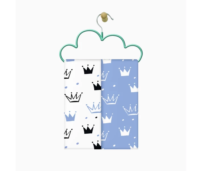 Фото - пеленку для малышей Набор пеленок бязь CROWN BLUE WHITE