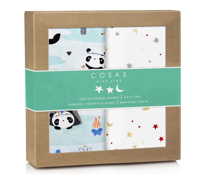 Фото - пеленку для малышей Набор пеленок бязь PANDA-INDI MOON STARS