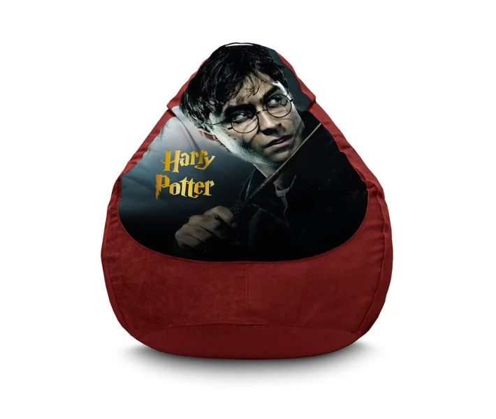 Фото - бескаркасную мебель Кресло мешок iPuff ''Harry Potter. Portrait'' Флок XXL (90x125 см) Коричневый