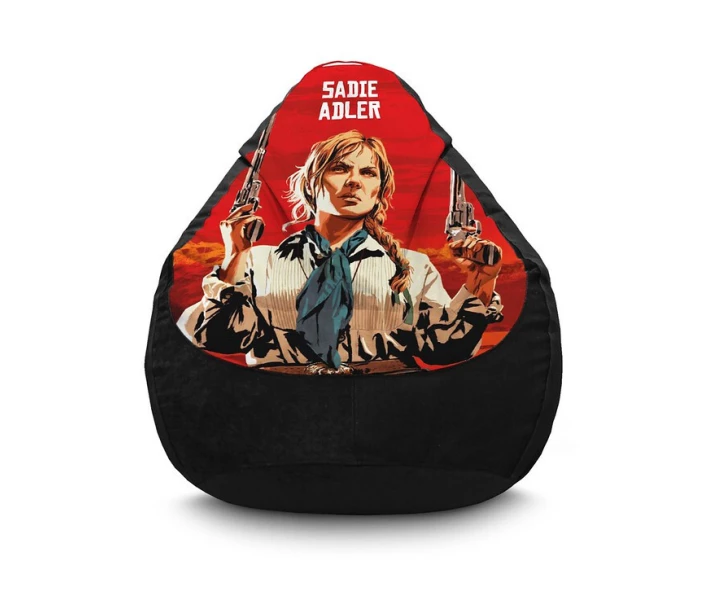 Фото - бескаркасную мебель Кресло мешок iPuff ''RDR 2. Sadie Adler'' Флок XL (80x110 см) Черный
