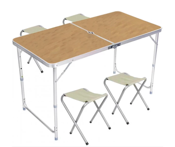 Фото - складную мебель Стол для пикника со стульями Folding Table 5639, светлое дерево