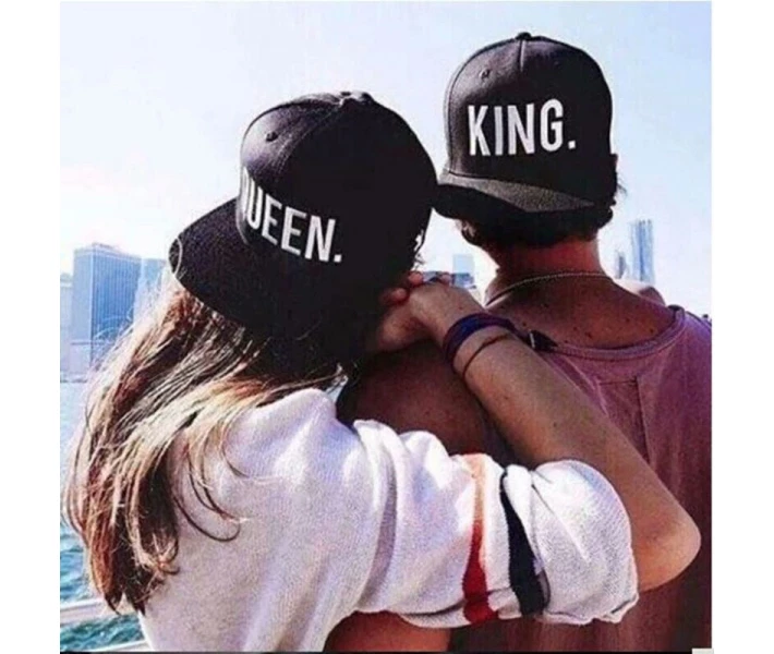 Фото - кепку Комплект Кепка снепбек King & Queen (Король и Королева) с прямым козырьком для двоих 2