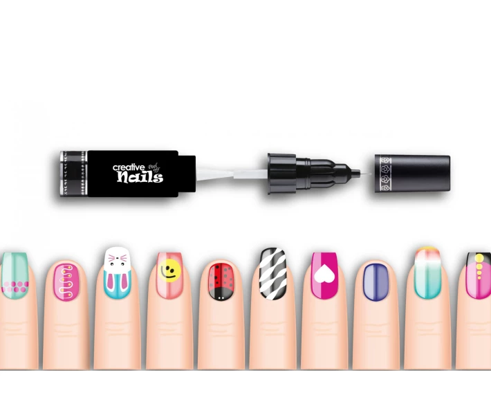 Фото - лак для ногтей Детский лак-карандаш для ногтей Malinos Creative Nails на водной основе (2 цвета малиновый + синий)