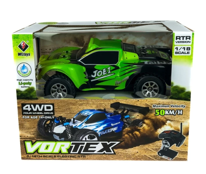 Фото - радиоуправляемую игрушку Автомодель шорт-корс 1:18 WL Toys A969 4WD 25км/час (зеленый)