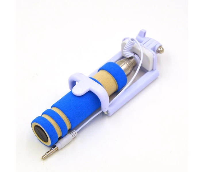 Фото - монопод для селфи Держатель выдвижной для selfie Mini Monopod Blue + кнопка через 3,5" (4916)