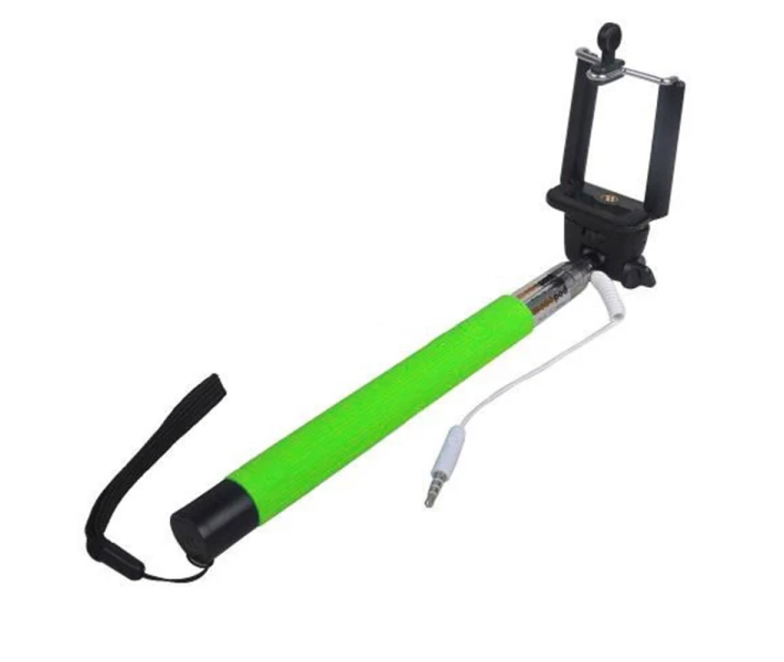 Фото - монопод для селфи Держатель выдвижной для selfie Monopod Z07-5S Green + кнопка через 3,5" (22017)