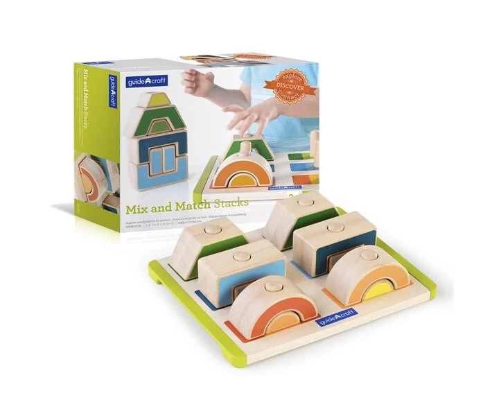 Фото - сюжетно-ролевой набор Набор деревянных блоков Guidecraft Manipulatives Чередование и сочетание (G6735)