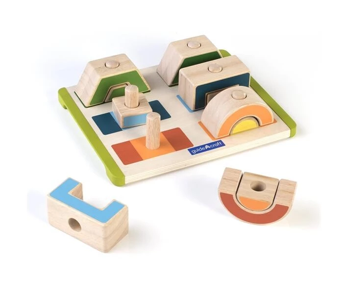 Фото - сюжетно-ролевой набор Набор деревянных блоков Guidecraft Manipulatives Чередование и сочетание (G6735)