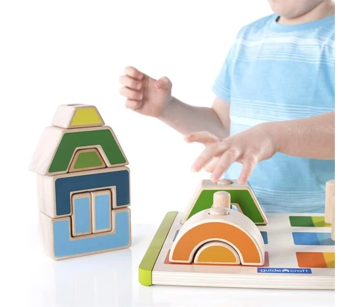 Фото - сюжетно-ролевой набор Набор деревянных блоков Guidecraft Manipulatives Чередование и сочетание (G6735)