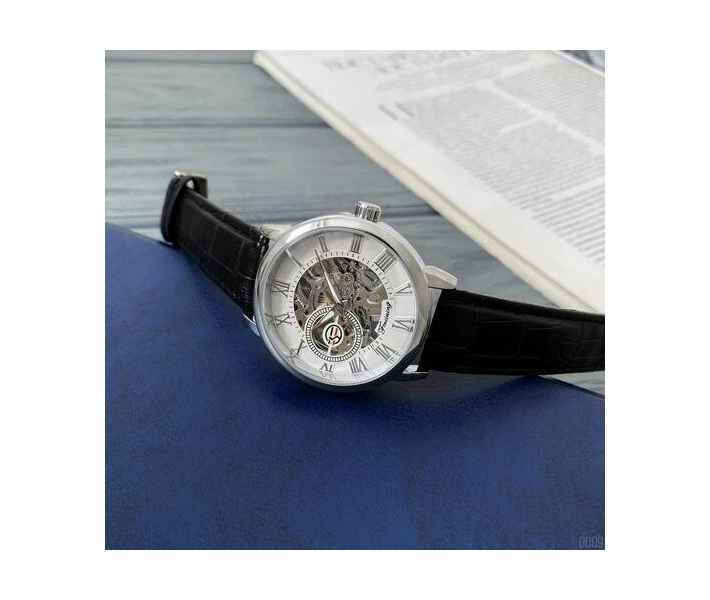 Фото - наручные часы Мужские часы Forsining 8099 Black-Silver-White