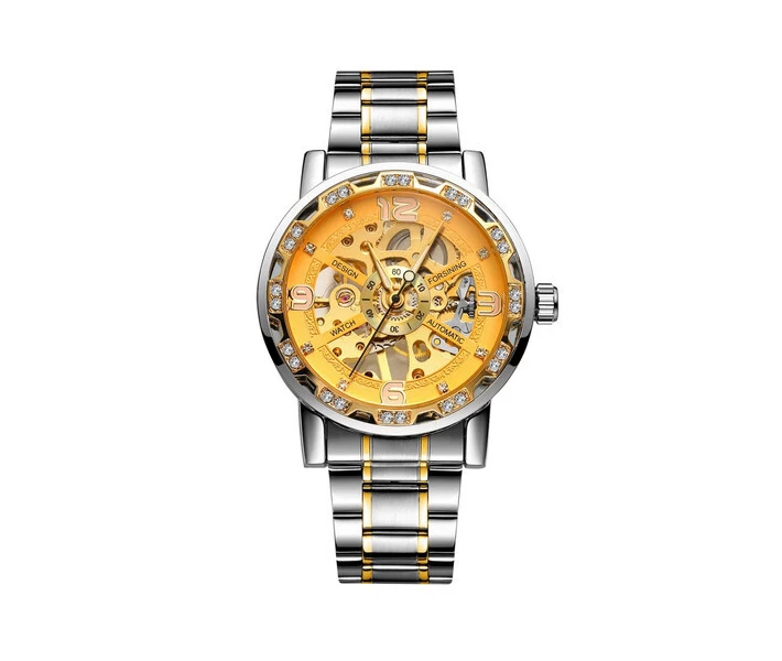 Фото - наручные часы Женские часы Forsining S1201 Silver-Gold