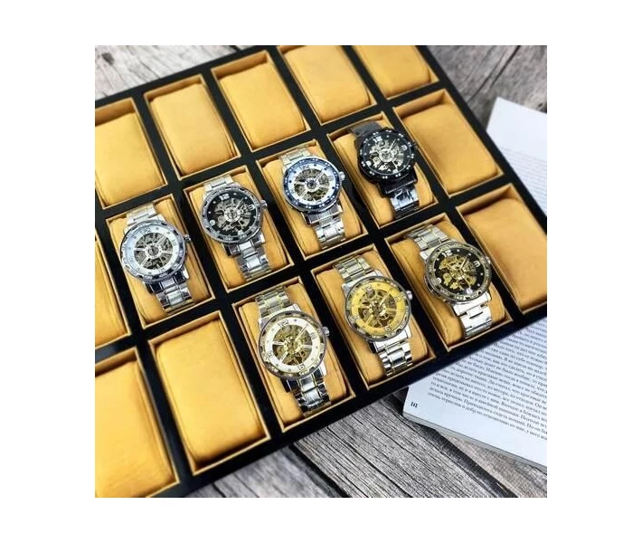 Фото - наручные часы Женские часы Forsining S1201 Silver-Gold