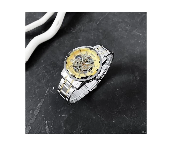 Фото - наручные часы Мужские часы Winner 8012 Automatic Silver-Gold