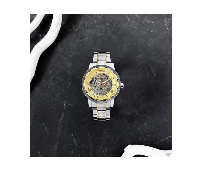 Фото - наручные часы Мужские часы Winner 8012 Automatic Silver-Gold