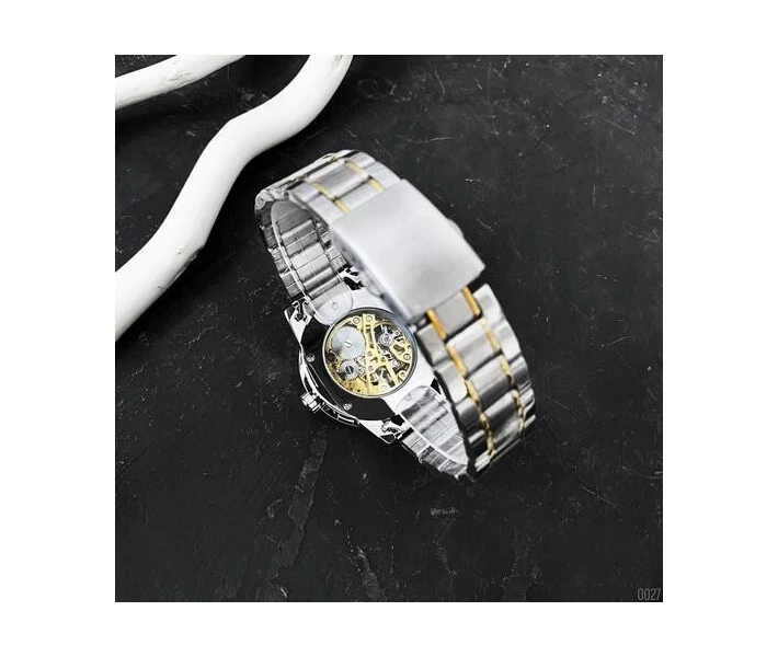 Фото - наручные часы Мужские часы Winner 8012 Automatic Silver-Gold