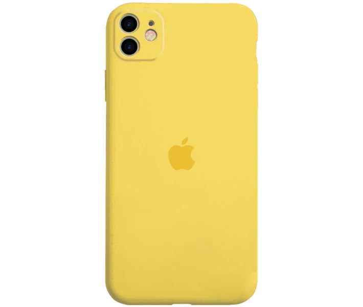 Фото -  Чехол Silicone Case Full Camera Protective (AA) для Apple iPhone 12 mini (5.4") Желтый / Yellow (162286)