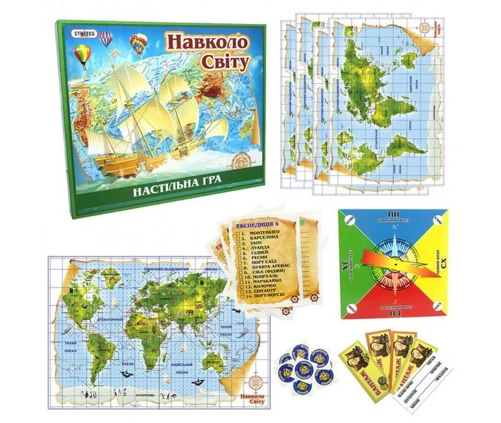 Фото - настольную игру Настольная игра "Вокруг света" Strateg разноцветный (724)