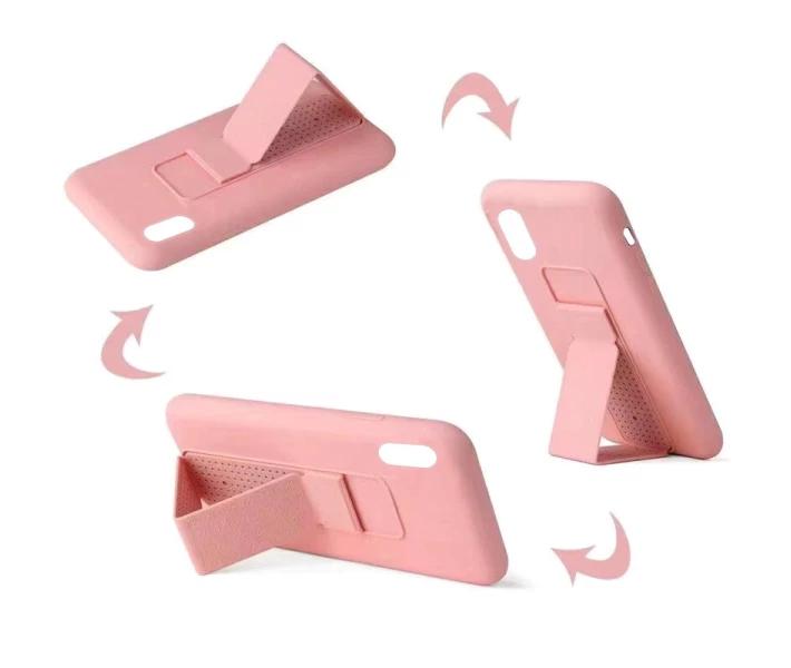 Фото - чехол для смартфона Чехол Silicone Case Hand Holder для Apple iPhone XR (6.1") Розовый / Pink (158783)