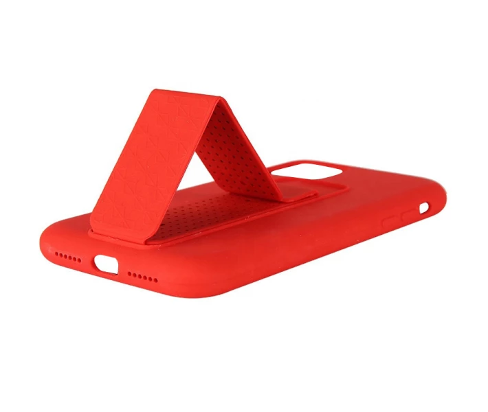 Фото - чехол для смартфона Чехол Silicone Case Hand Holder для Apple iPhone 12 mini (5.4") Красный / Red (158710)