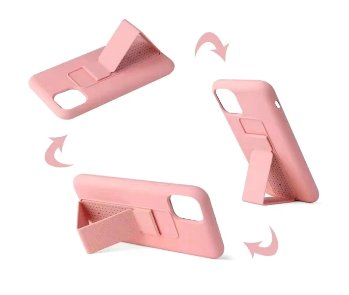 Фото - чехол для смартфона Чехол Silicone Case Hand Holder для Apple iPhone 12 mini (5.4") Розовый / Pink (158736)