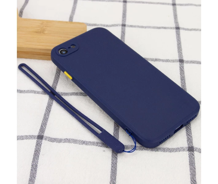 Фото -  Чехол TPU Square Full Camera для Apple iPhone 7 / 8 / SE (2020) (4.7") Синий (161395)