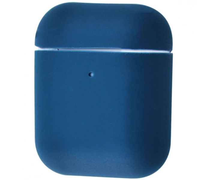Фото - аксессуары для наушников Силиконовый футляр для наушников Airpods Slim Синий / Navy blue (160633)