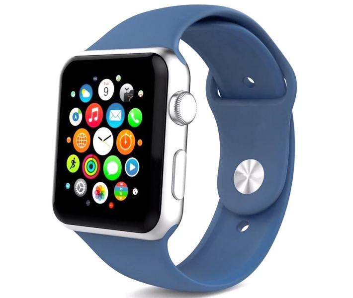 Фото - аксессуар к смарт-чсасам Силиконовый ремешок для Apple watch 42mm/44mm Синий/Alaska blue (154058)