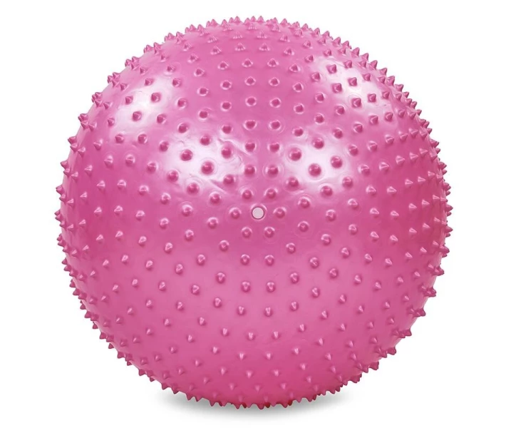 Фото - фитбол Мяч для фитнеса (фитбол) массажный 55см Body Sk BB-003-22-DN (PVC,1200г,+DVD,+насос, ABS технология, розовый)