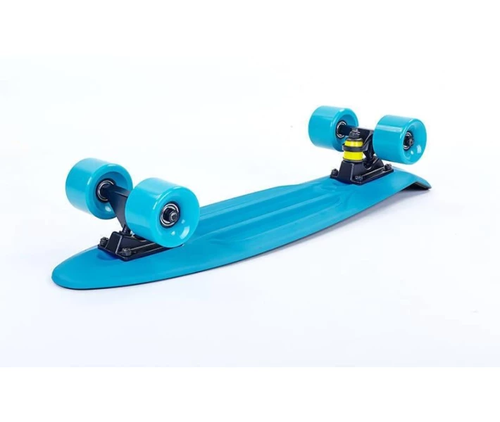Фото - скейтборд Скейтборд пластиковый Penny RUBBER SOFT TWIN FISH 22in двухцветная дека SK-410-3 (зеленый-синий)