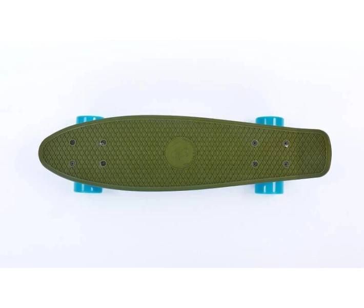 Фото - скейтборд Скейтборд пластиковый Penny RUBBER SOFT TWIN FISH 22in двухцветная дека SK-410-3 (зеленый-синий)