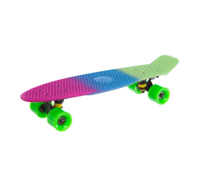 Фото - скейтборд Скейтборд пластиковый Penny RUBBER SOFT FISH 22in полосатая дека SK-412-1 (MH02)