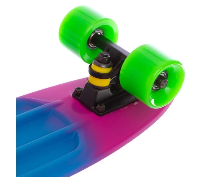 Фото - скейтборд Скейтборд пластиковый Penny RUBBER SOFT FISH 22in полосатая дека SK-412-1 (MH02)