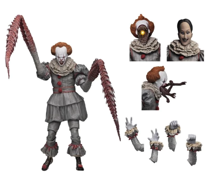 Фото -  Фигурка NECA Пеннивайз Оно 2017 настоящий танцующий клоун с паучьимы лапками 18 см ПВХ