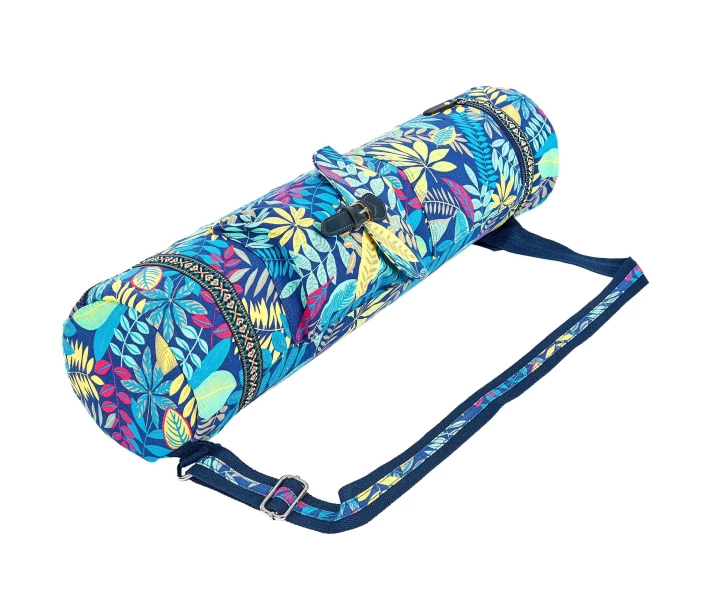 Фото - сумку спортивную и чехол Сумка для йога коврика Yoga bag FODOKO FI-6972-2 темно-синий-голубой.